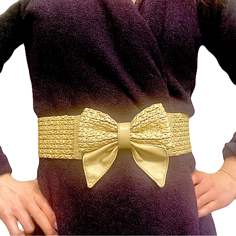 Bow tie Woven Stretch Belt
